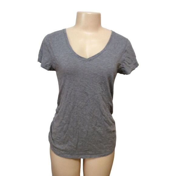 Isabel Maternity Women Short Sleeve Tee V Neck XS Gray - Picture 1 of 3